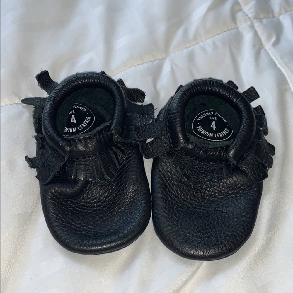 Freshly picked black Mocs